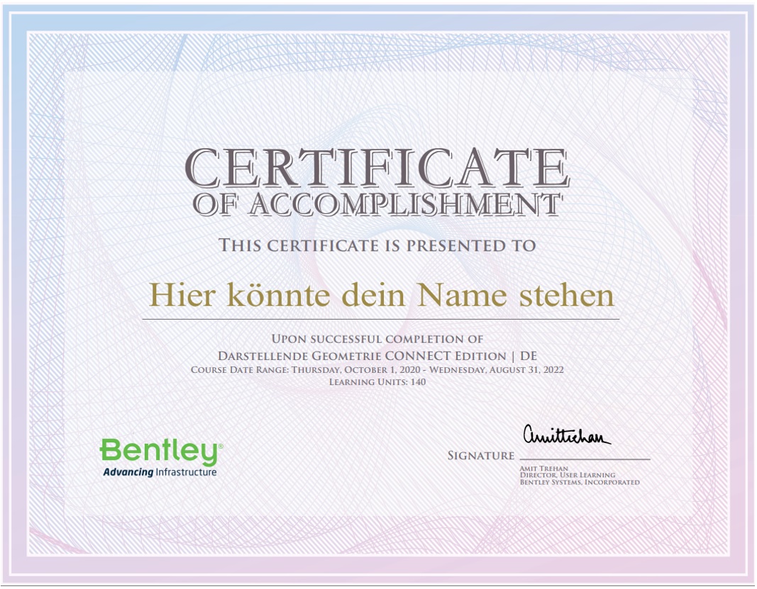 Bentley-Zertifikat am BORG Ried