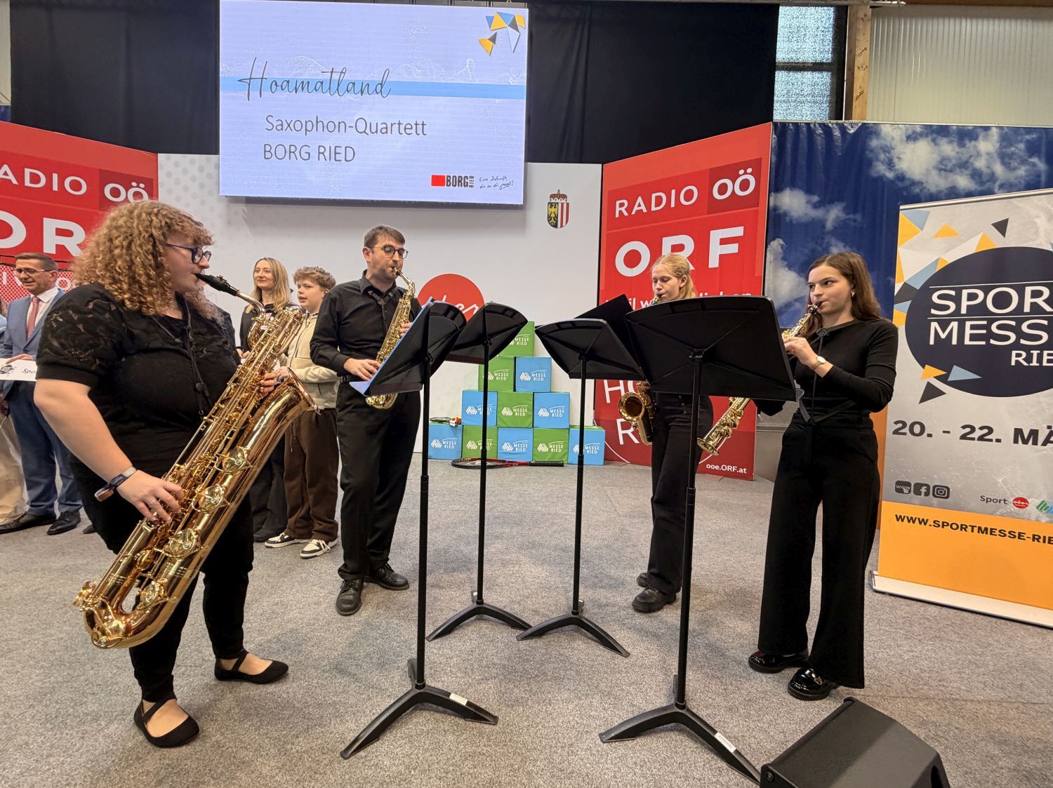 BORG-Saxophonquartett umrahmt erneut Eröffnung der Sportmesse 